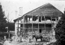 Hopewell Friends Meeting House under repairs